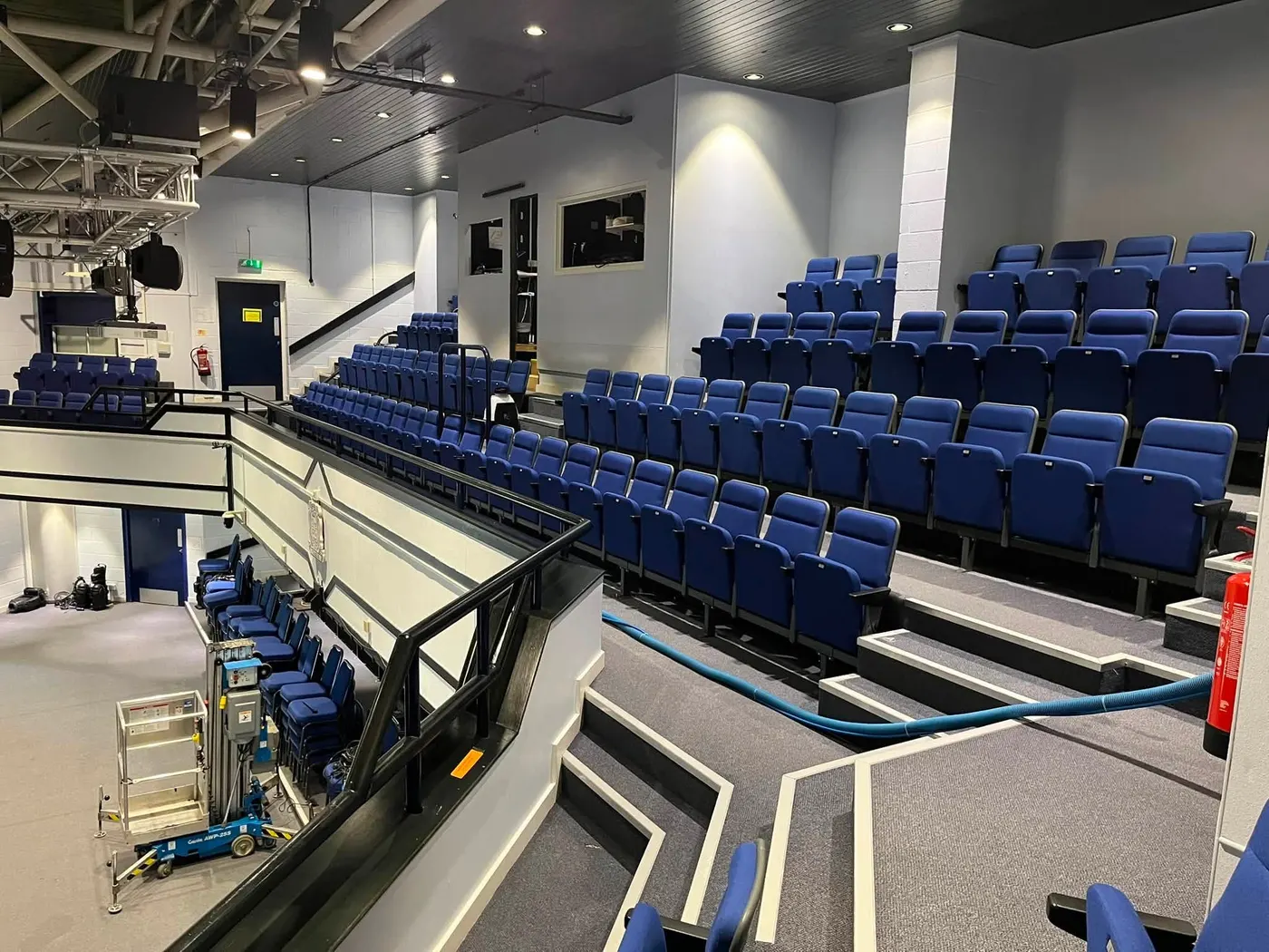 Cleaned auditorium seating and carpet