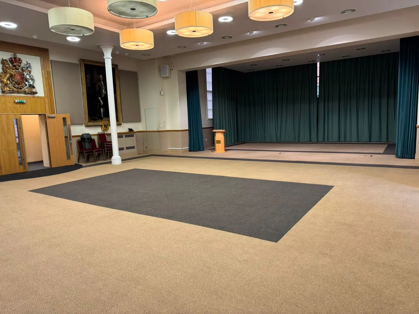 Social club lounge carpet after cleaning